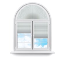 Плиссе арочные (шторы, жалюзи) комо св бежевый цена. Купить в «Мастерская Жалюзи»