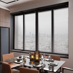 Алюминиевые горизонтальные жалюзи для кафе цена. Купить в «Мастерская Жалюзи»